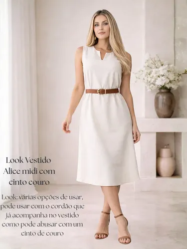 Vestido midi casual minimalista