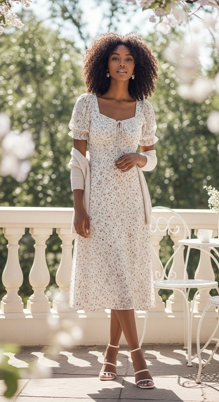 Vestido midi casual soltinho