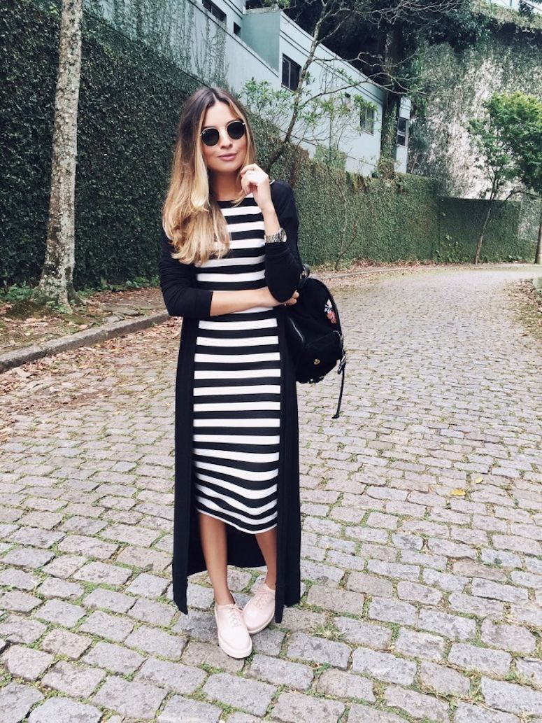 Vestido midi casual de malha