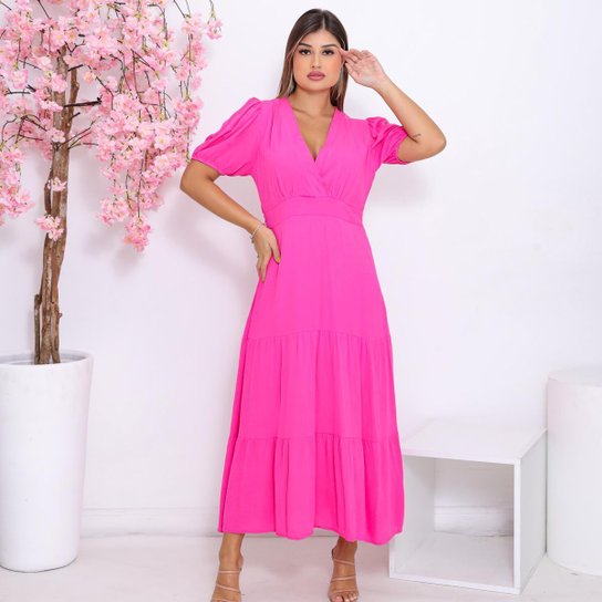 vestido midi elegante casual