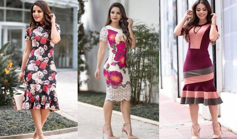 vestido midi elegante verão