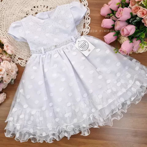 vestido de batizado guipir