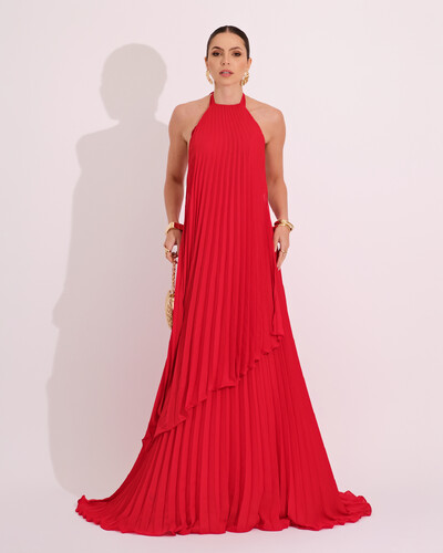 vestido plissado longo vs midi qual escolher