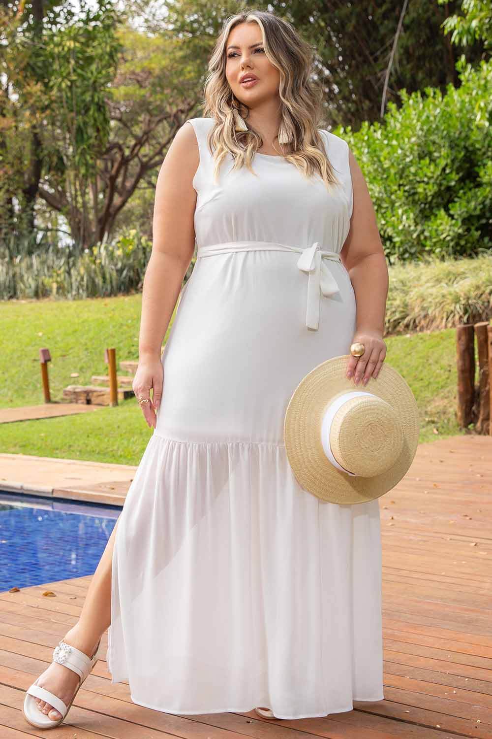 vestido plus size longo