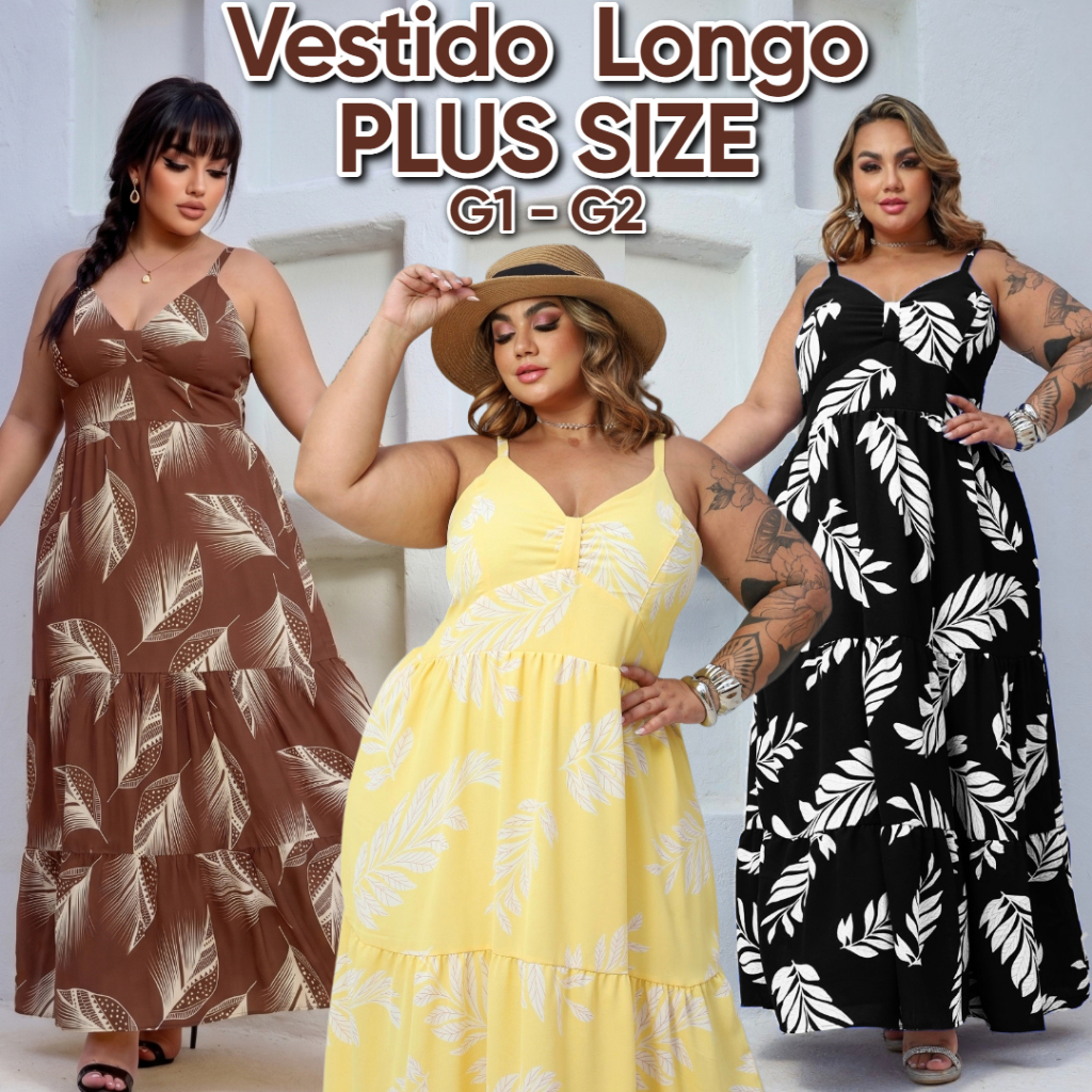 vestido plus size longo