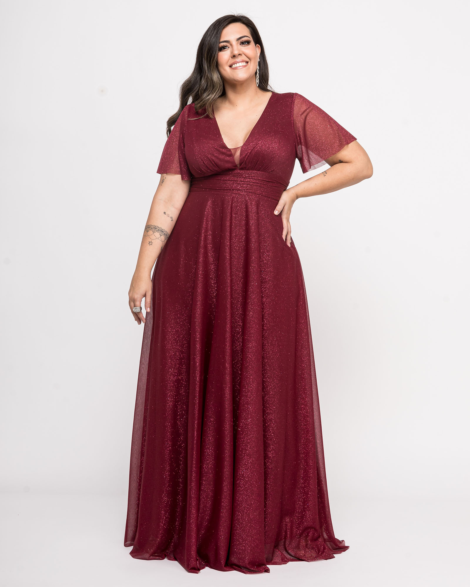 vestido plus size longo