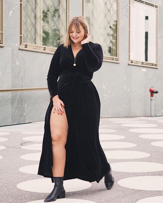 vestido plus size longo