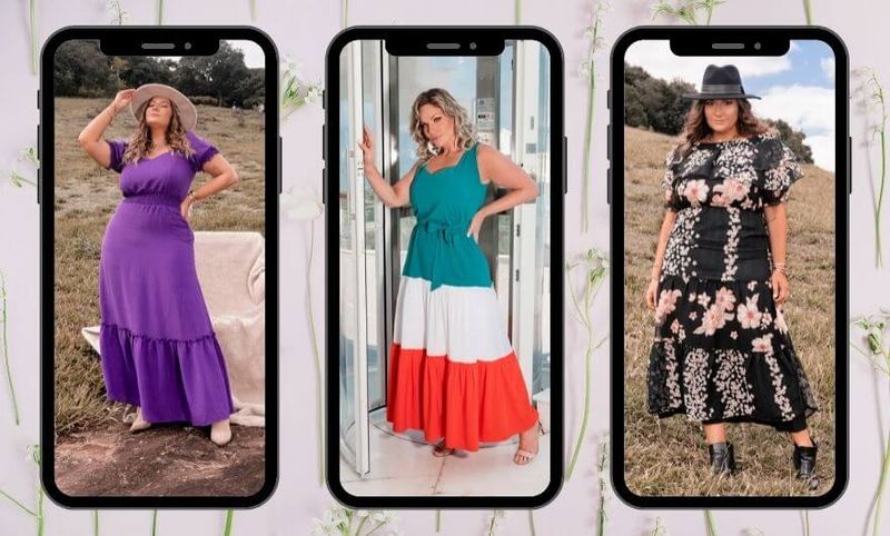 vestido plus size longo