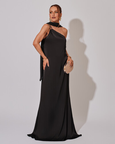 Vestido de Festa Longo com Babados ref 2735
