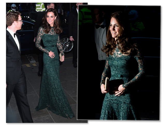 erros ao usar vestido verde como kate middleton
