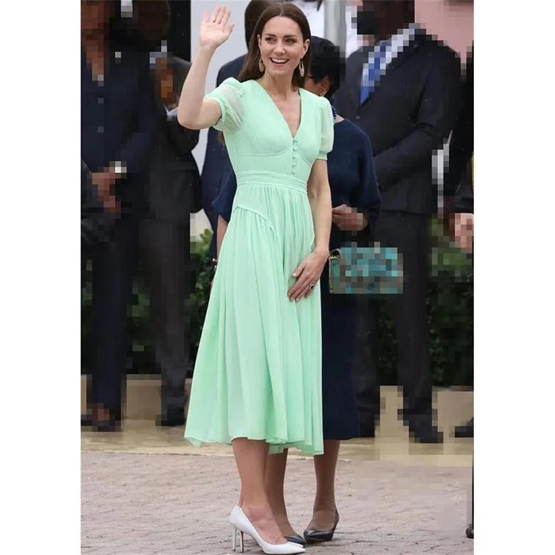 vestido verde kate middleton vs meghan markle
