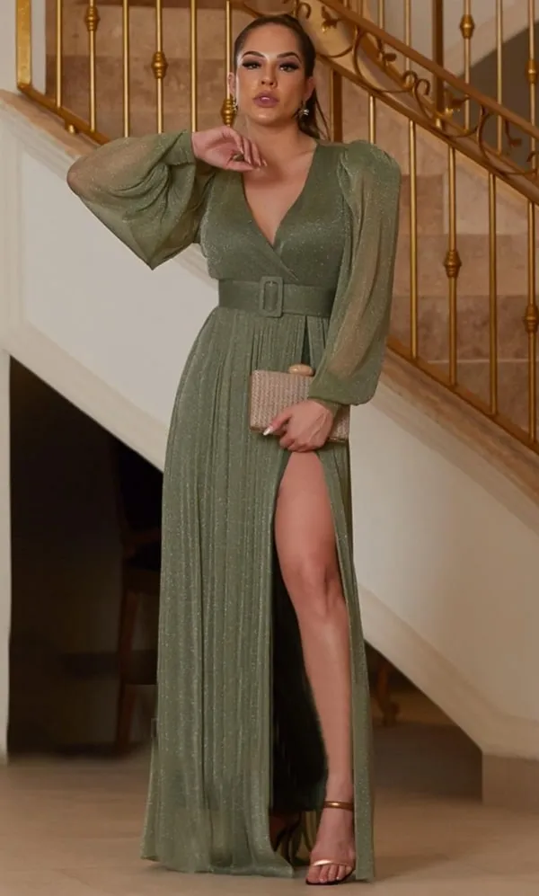 Vestido curto Marilia verde oliva