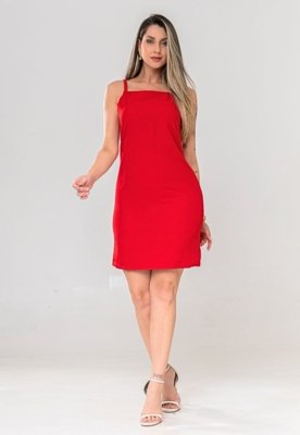 vestido vermelho curto com brilho
