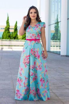 Vestido evangélico em tons pastéis