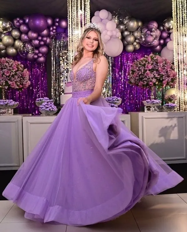 vestido de 15 anos azul royal estilo princesa