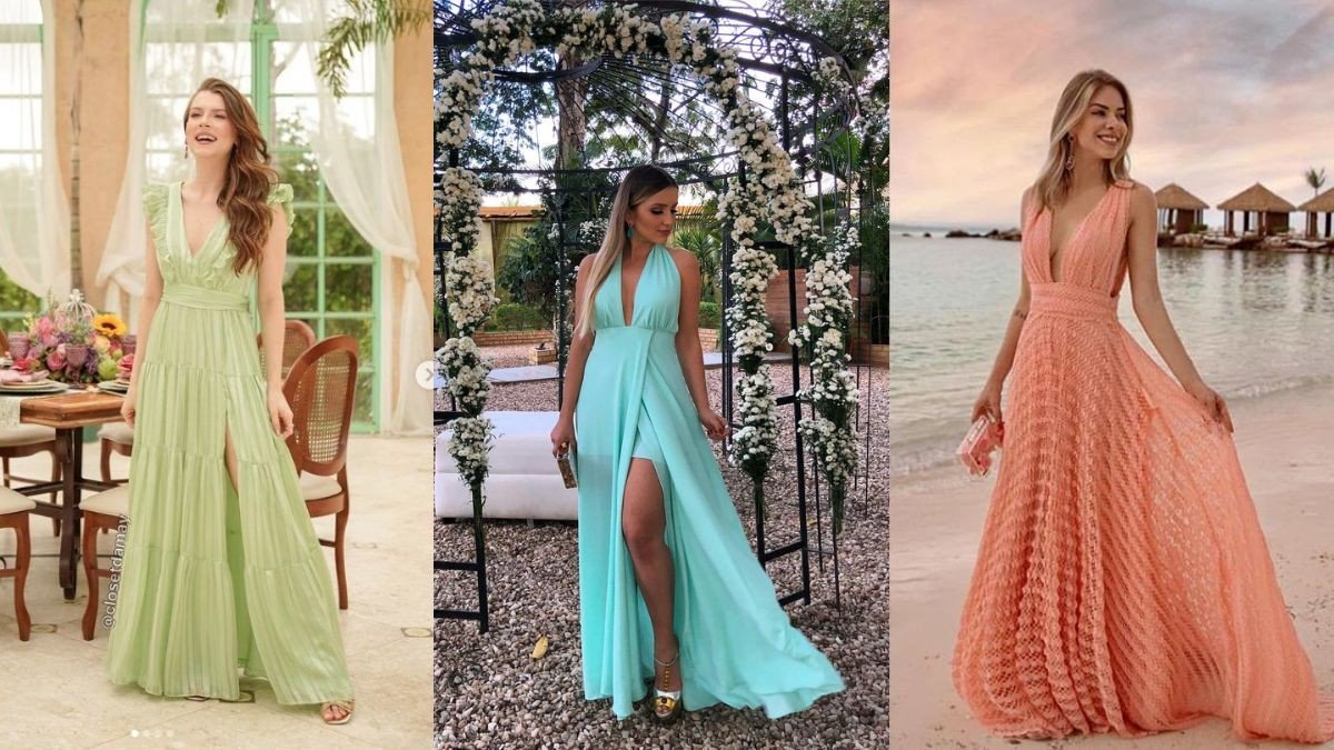 inspirações de vestidos florais para casamentos diurnos ao ar livre