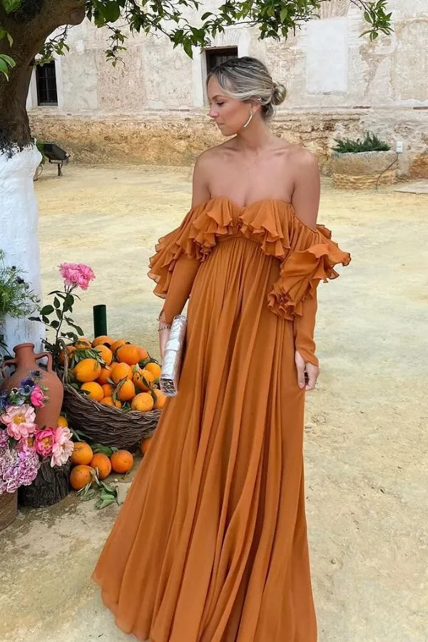 vestidos de linho para casamentos ao ar livre de dia