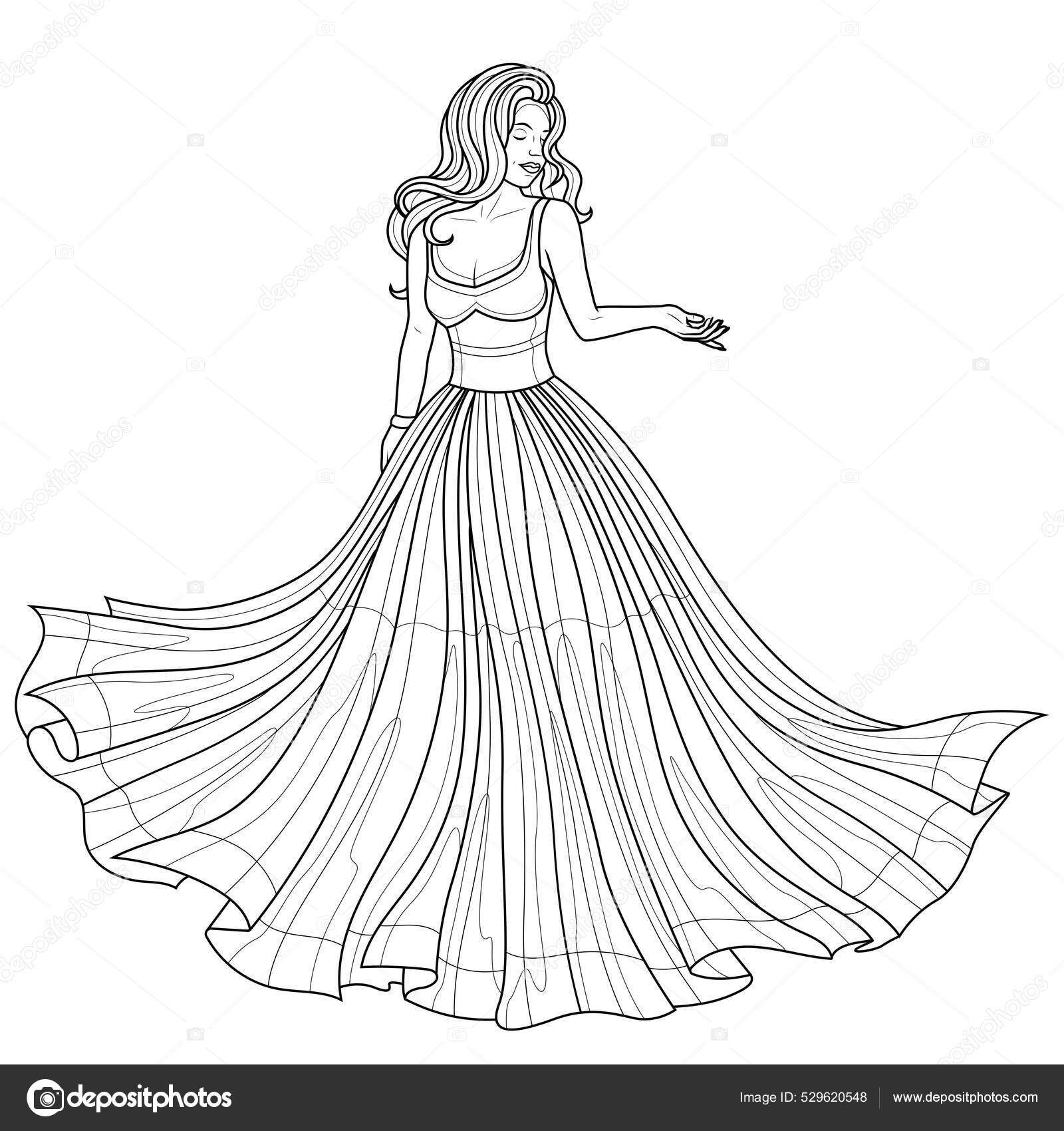 vestidos de festa para pintar