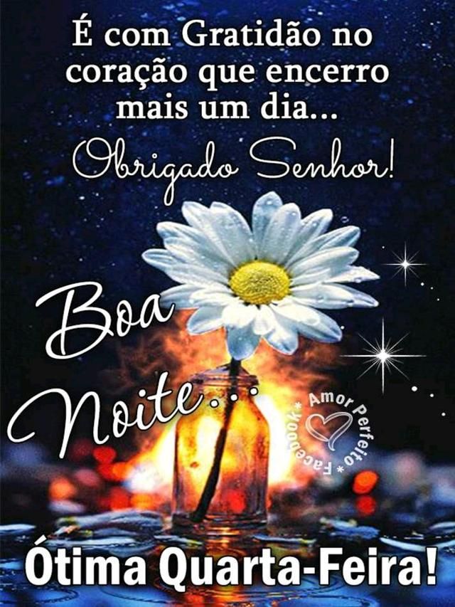 boa noite quarta abençoada deus