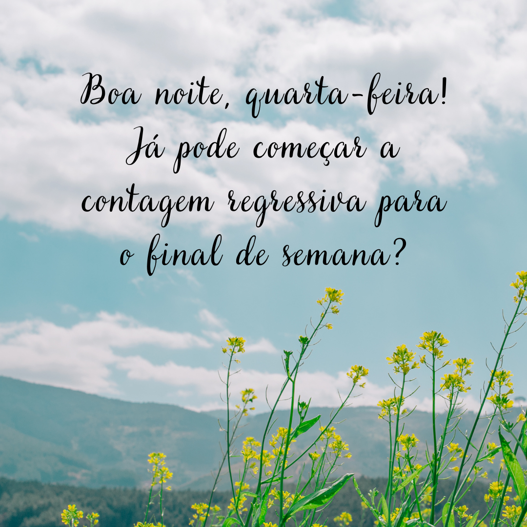 mensagem de quarta à noite paz