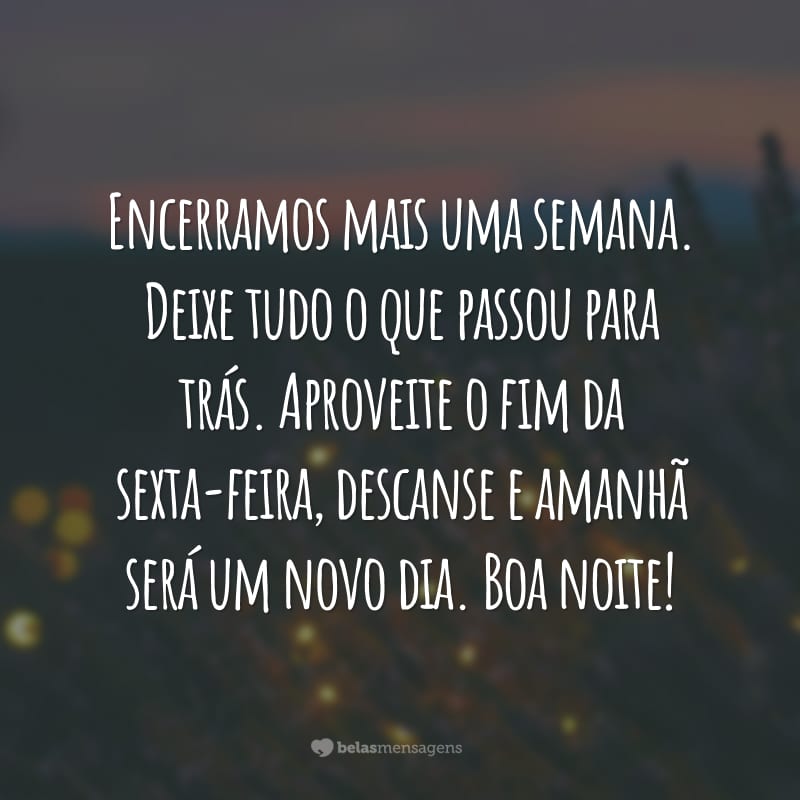 sextou boa noite