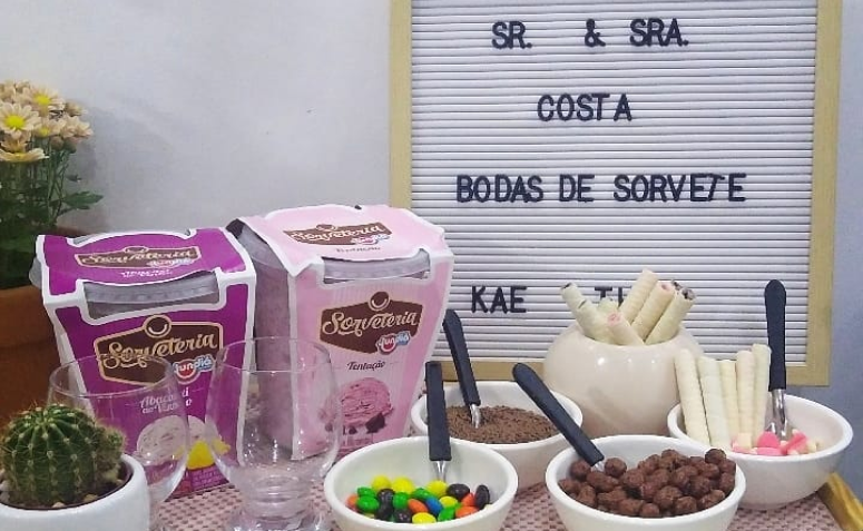 ideias bodas de sorvete