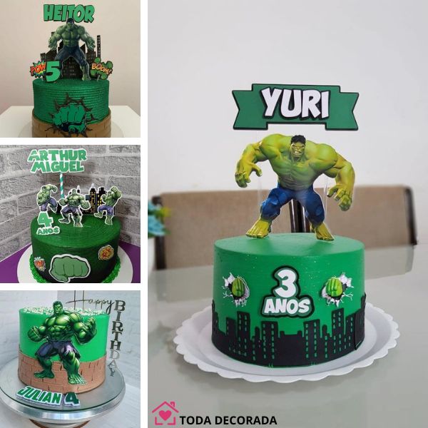 ideias bolo 5 anos hulk