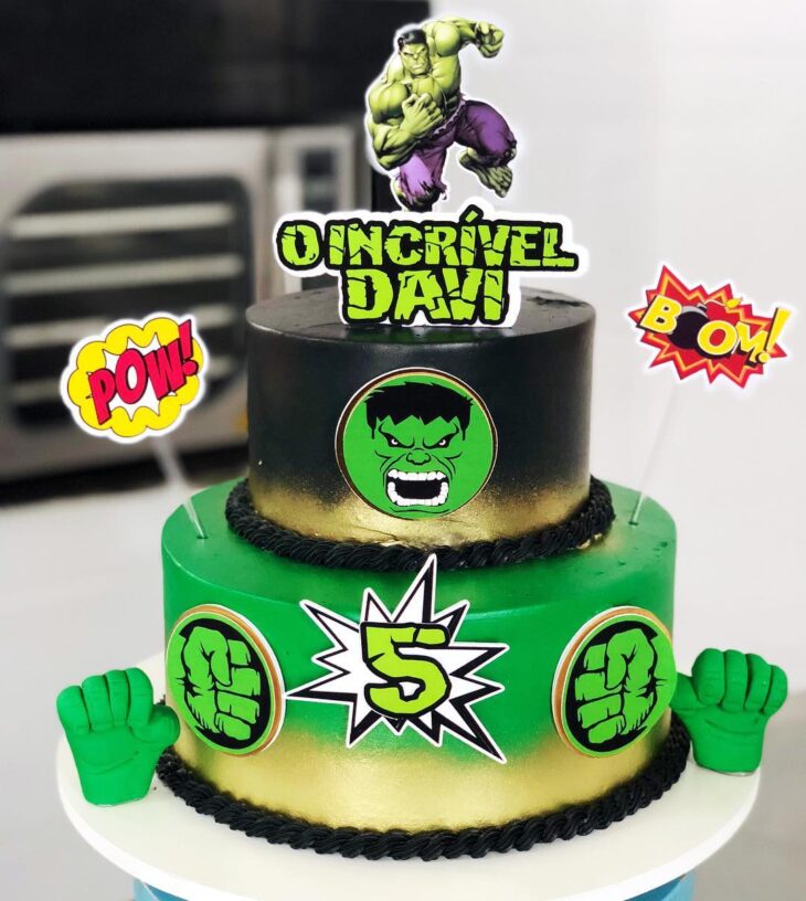 decoração bolo hulk infantil