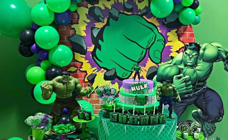 como fazer bolo do hulk 5 anos
