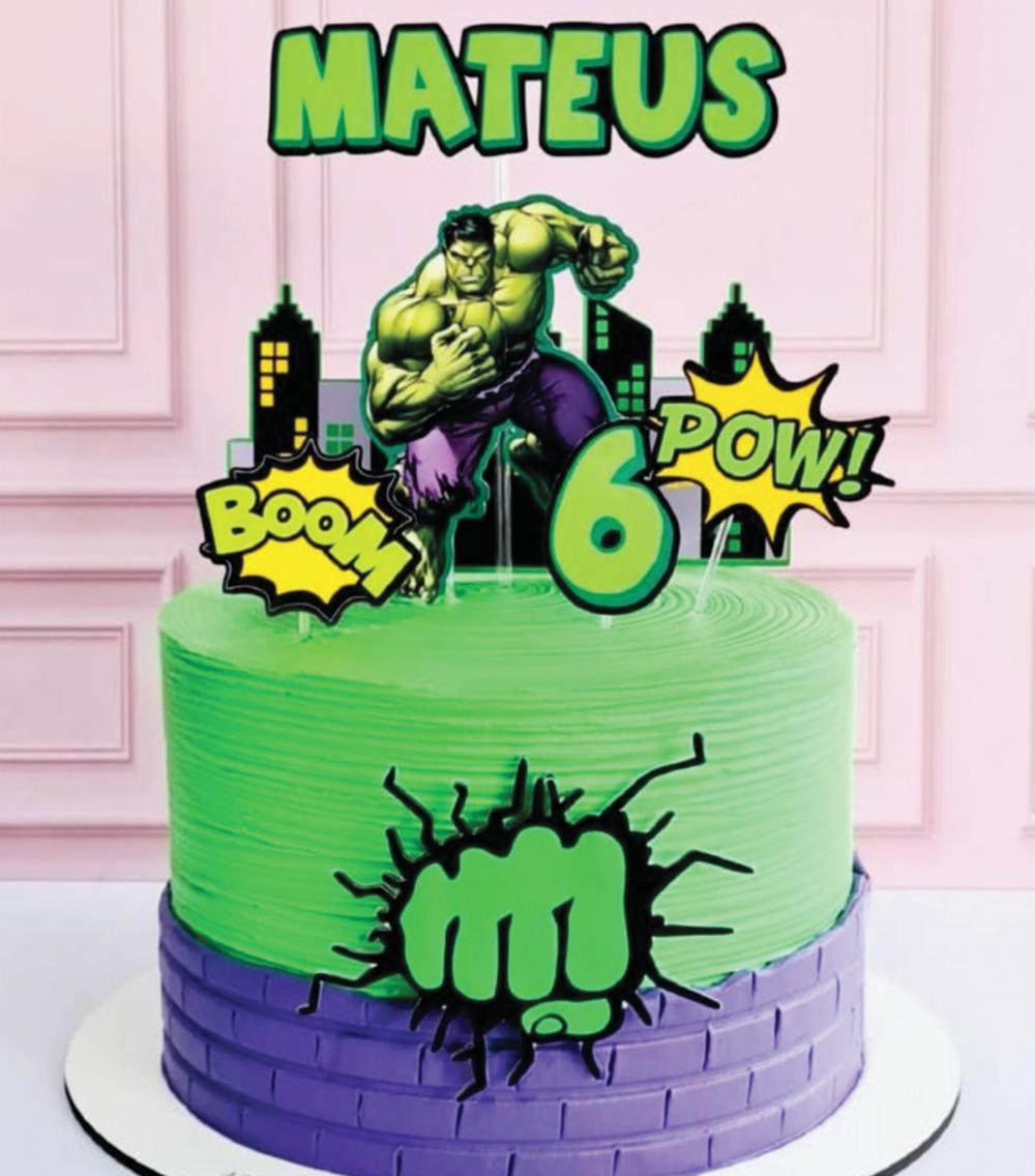 bolo chantininho hulk 5 anos