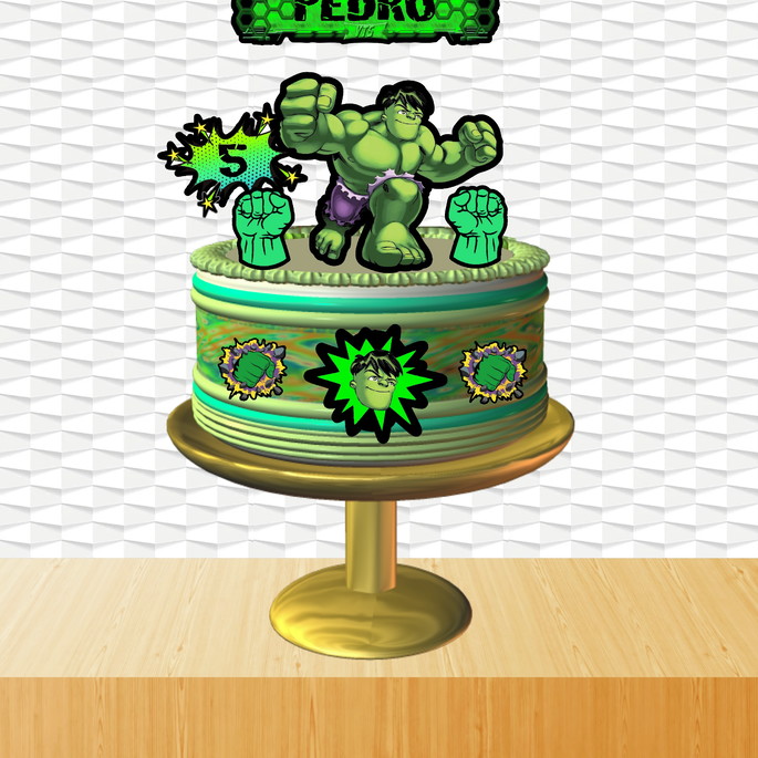 bolo pasta americana hulk 5 anos