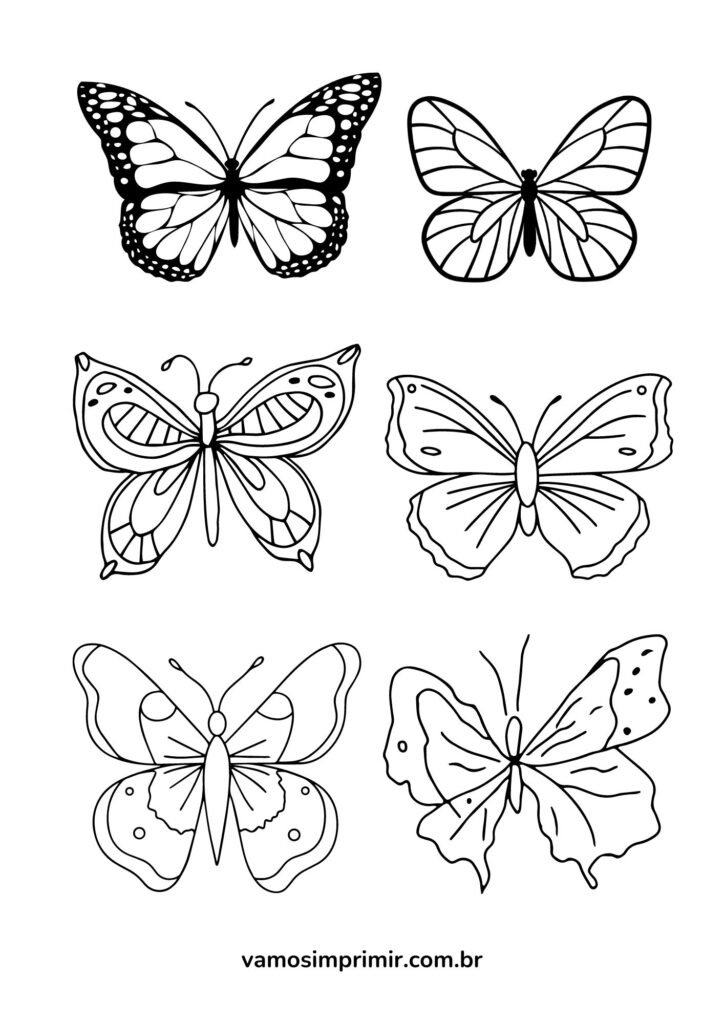 desenhos de borboletas para crianças