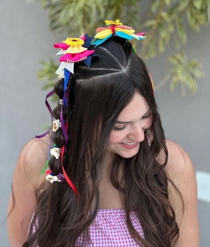 tutorial penteado festa junina