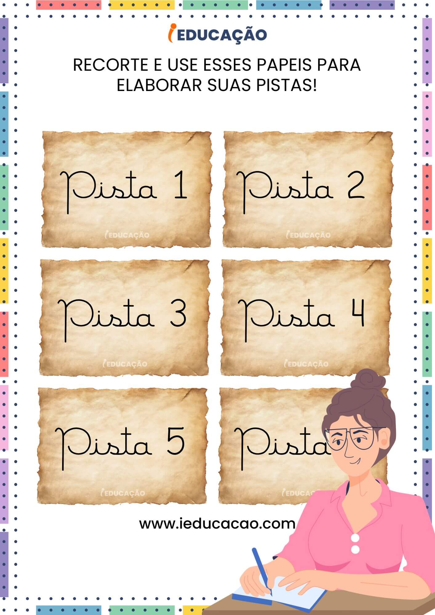 jogo de pistas para crianças