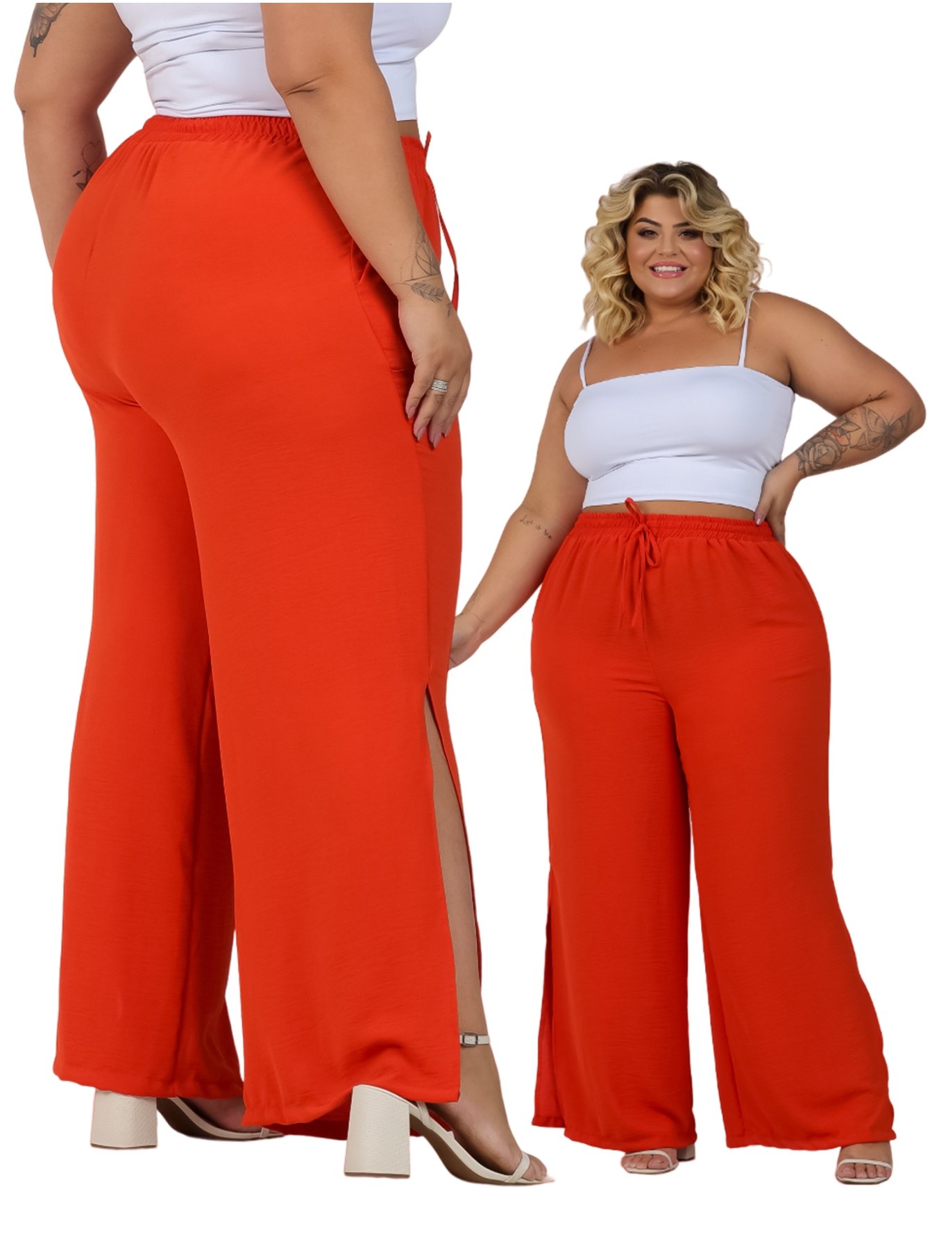 como usar calça pantalona plus size