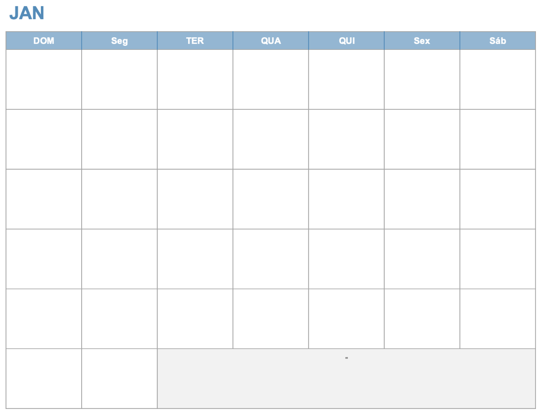 agenda mensal