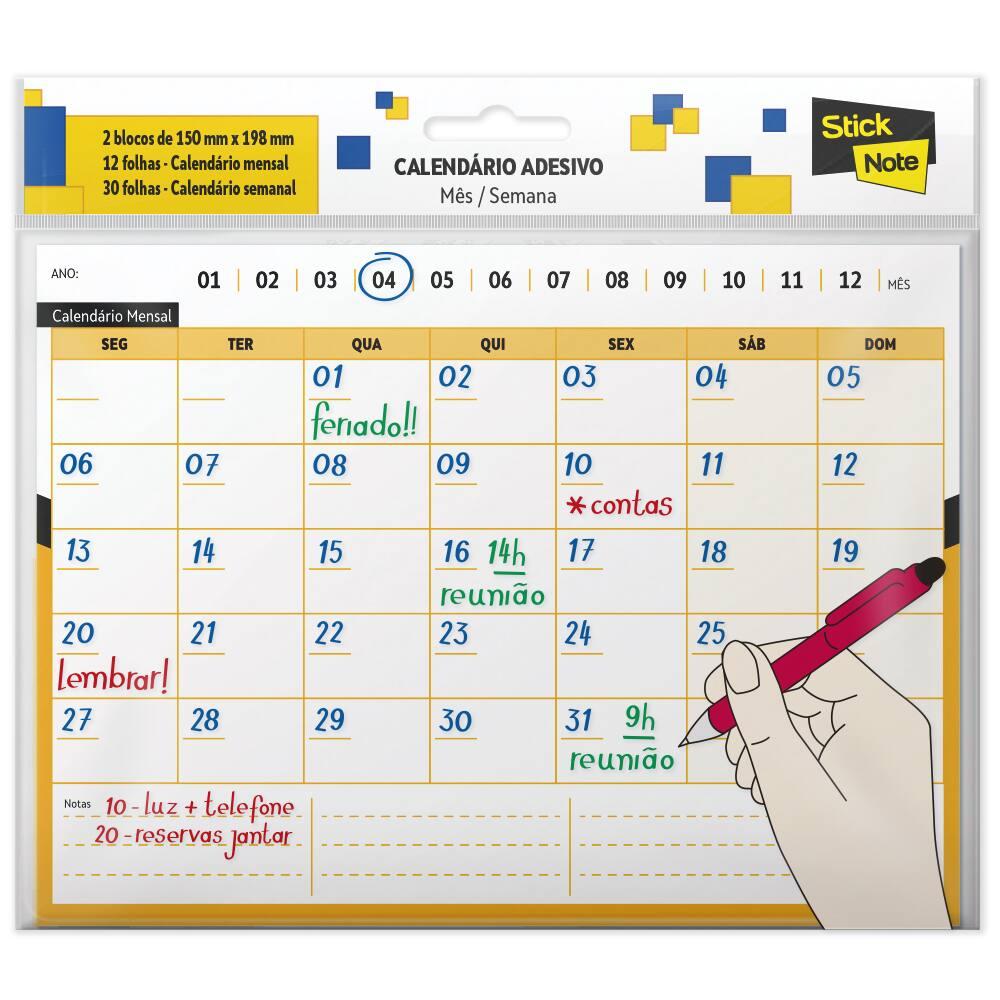 como fazer calendário mensal