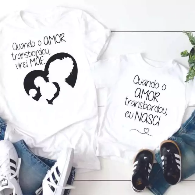 presente dia das mães camiseta mãe e filho