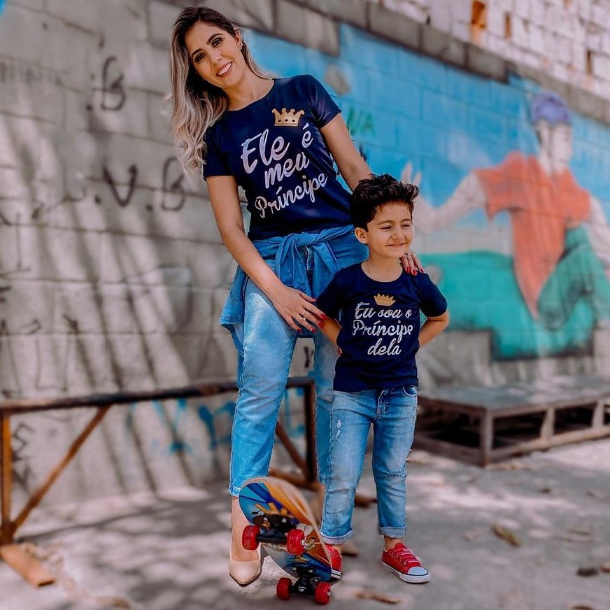 camisa personalizada dia das mães mãe e filho