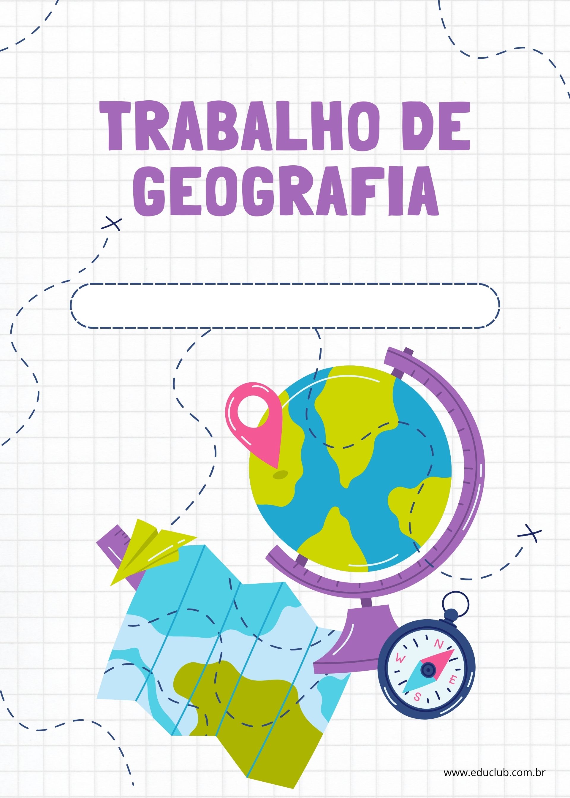 capa de geografia para imprimir em preto e branco