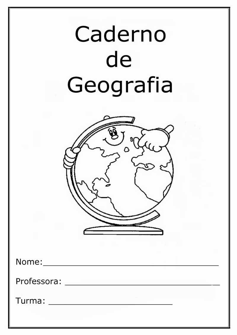 capa de geografia com mapa