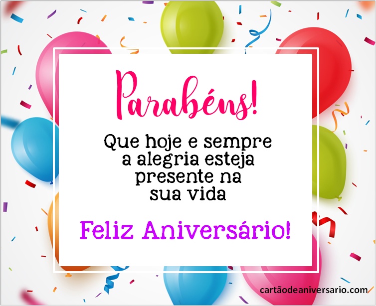 mensagens de feliz aniversário