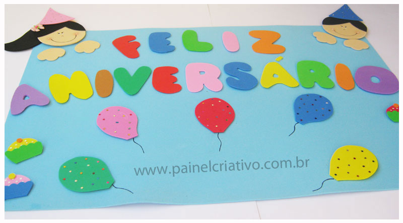 template cartaz aniversário escolar