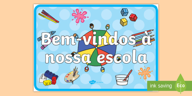 cartaz de boas vindas para imprimir grátis
