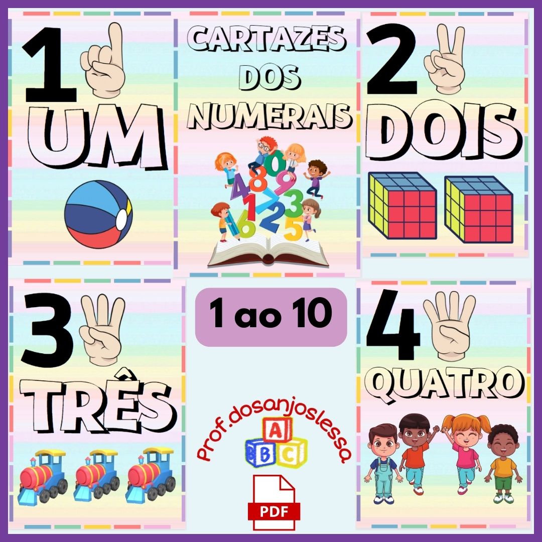 cartaz números ordinais educação infantil