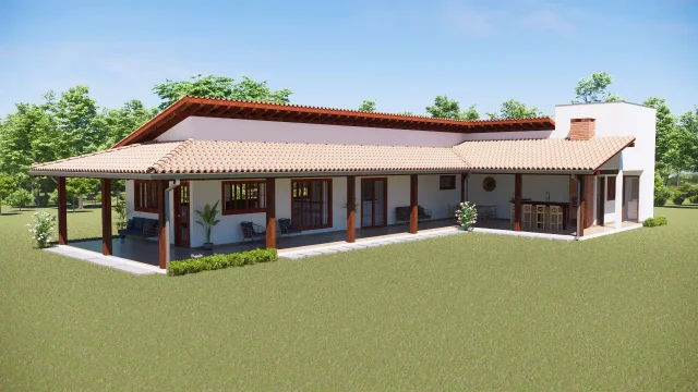 casa em L moderna