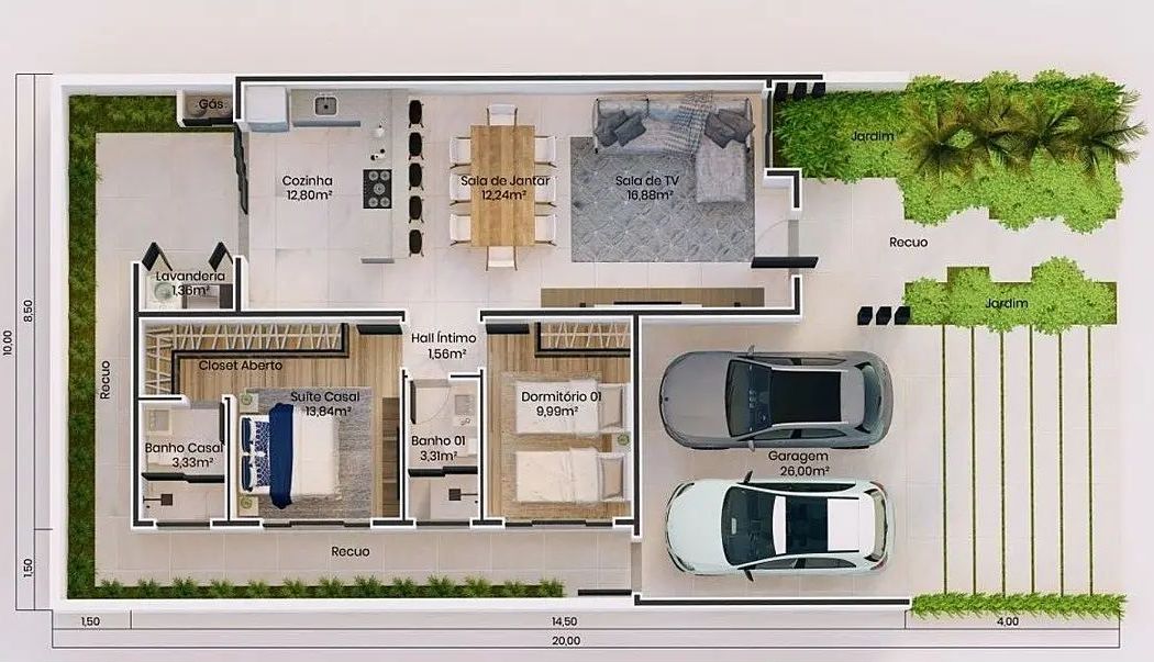 otimização de espaço em casas pequenas