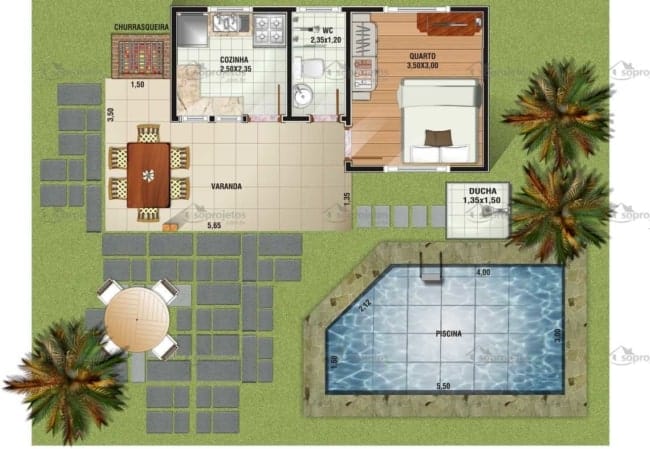 construção em terreno apertado