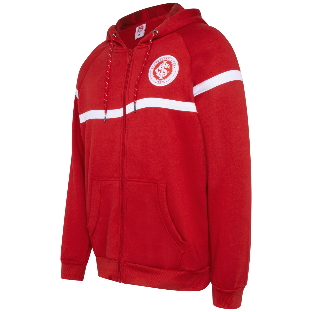 casaco vermelho com preto