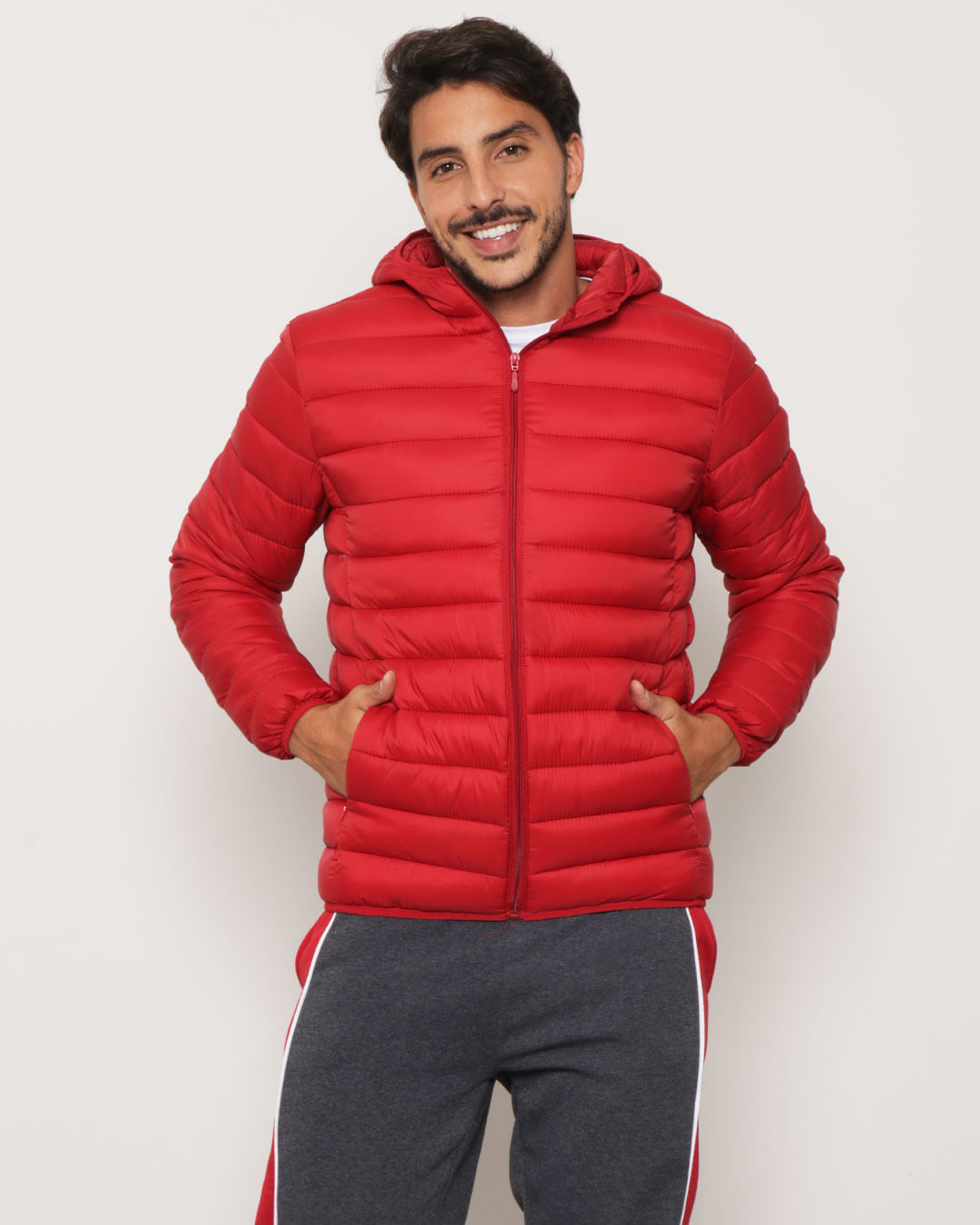 casaco vermelho de inverno